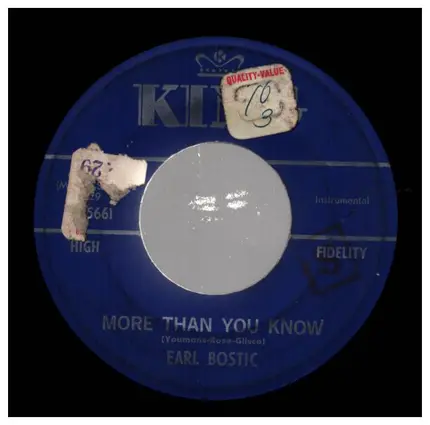 Earl Bostic - Don't Blame Me / More Than You Know