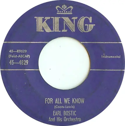 Earl Bostic And His Orchestra - Beyond The Blue Horizon