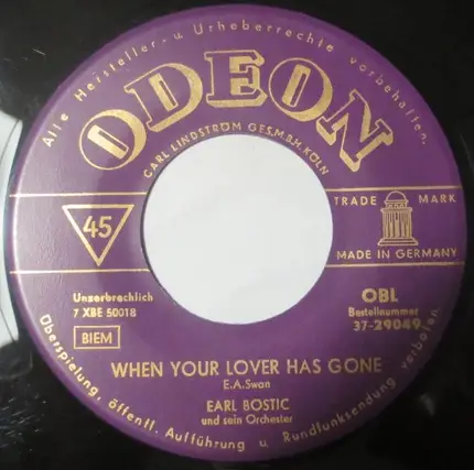 Earl Bostic And His Orchestra - Cocktails For Two / When Your Lover Has Gone