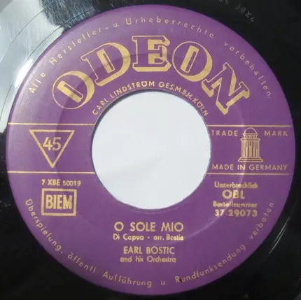 Earl Bostic And His Orchestra - Poeme / O Sole Mio