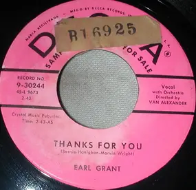 Earl Grant - Thanks For You