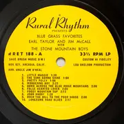 LP - Earl Taylor & Jim McCall With The Stoney Mountain Boys - Blue Grass Favorites