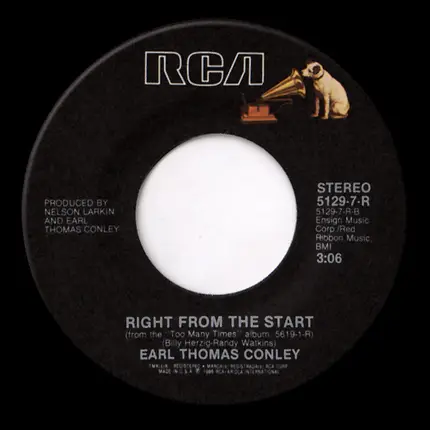 Earl Thomas Conley - That Was A Close One / Right From The Start