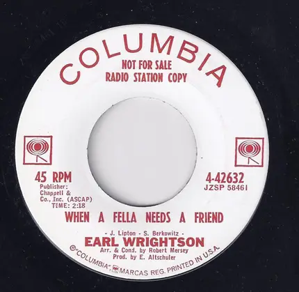 Earl Wrightson - When A Fella Needs A Friend
