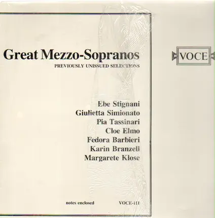 Ebe Stignani, Giulietta Simionato, Pia Tassinari - Great Mezzo-Sopranos