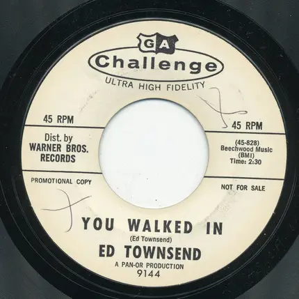 Ed Townsend - You Walked In /  I Love To Hear That Beat