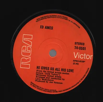 Ed Ames - He Gives Us All His Love / Angelica