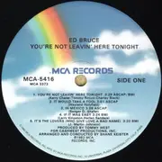 LP - Ed Bruce - You're Not Leavin' Here Tonight - Label Variant