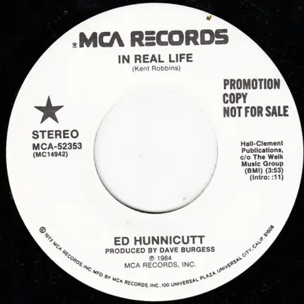 Ed Hunnicutt - In Real Life