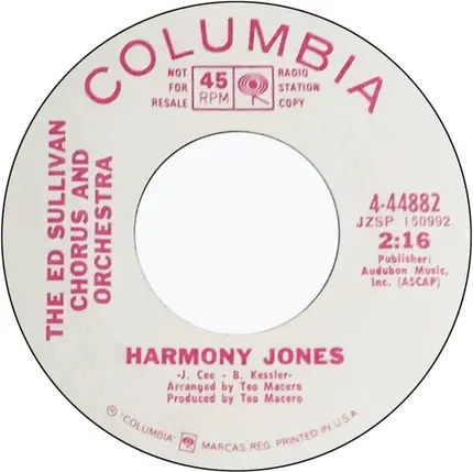 Ed Sullivan Orchestra And Chorus - 1776 / Harmony Jones