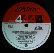 LP - Edmundo Ros and his Orchestra - London Stereo Laboratory Vol.3 'Latin Percussions' - OBI and Insert included.