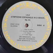LP - Lalo, Paganini - Symphonie Espagnole / Violin Concerto No. 1 - + Insert