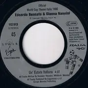 7'' - Edoardo Bennato - Gianna Nannini - Un' Estate Italiana