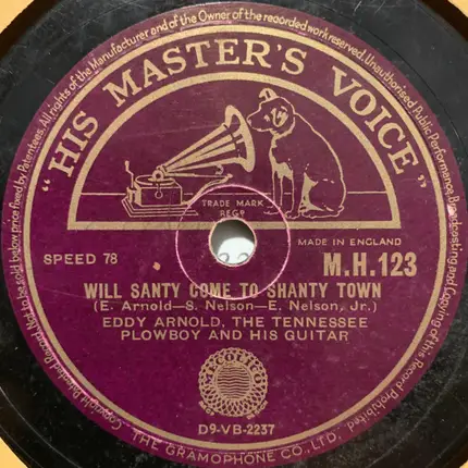 Eddy Arnold And His Tennessee Plowboys - C-H-R-I-S-T-M-A-S / Will Santy Come To Shanty Town