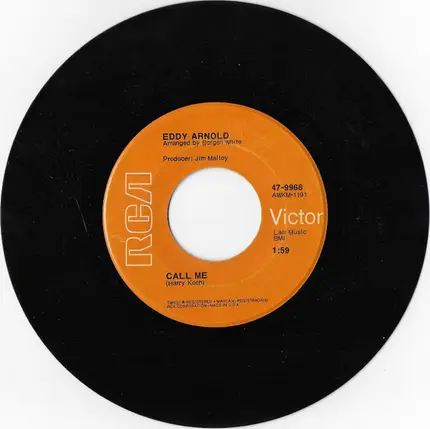 Eddy Arnold - A Part Of America Died / Call Me