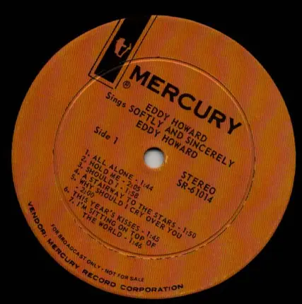 Eddy Howard - Sings Softly And Sincerely