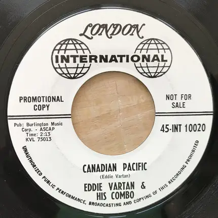 Eddie Vartan & His Combo - Dream Baby / Canadian Pacific