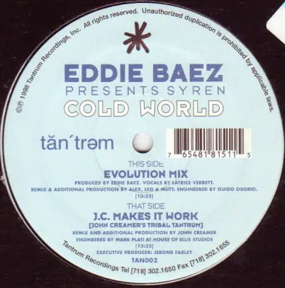 Eddie Baez Presents Syren - Cold World
