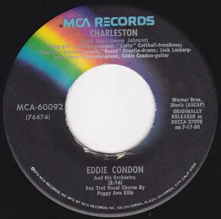Eddie Condon And His Orchestra - Black Bottom / Charleston