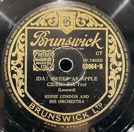 Eddie Condon And His Orchestra - Down Among The Sheltering Palms / Ida! Sweet As Apple Cider