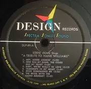 LP - Eddie Dean - Eddie Dean Sings A Tribute To Hank Williams - Styrene, Mono