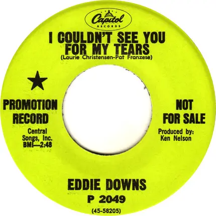Eddie Downs - I Couldn't See You For My Tears