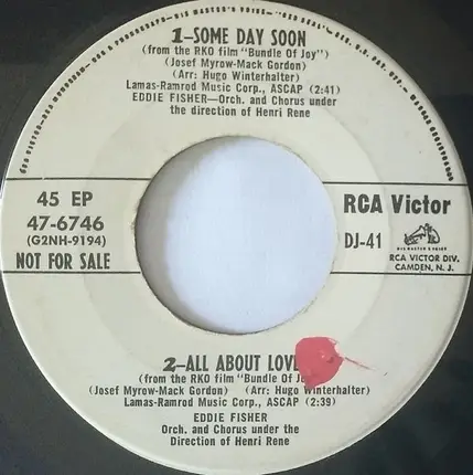 Eddie Fisher , with Henri René And His Orchestra And Chorus , The Sabres , with Henri René And His - Some Day Soon / All About Love / Crystal / Pity Me