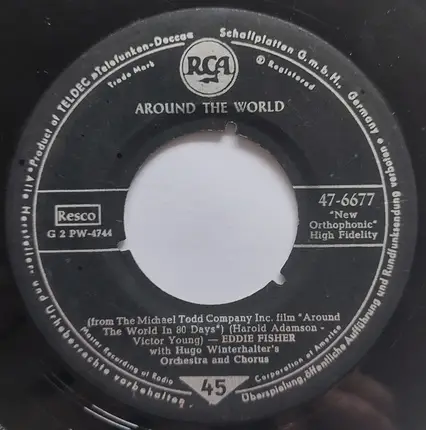 Eddie Fisher With Hugo Winterhalter's Orchestra And Chorus - Cyndy, Oh Cyndy / Around The World