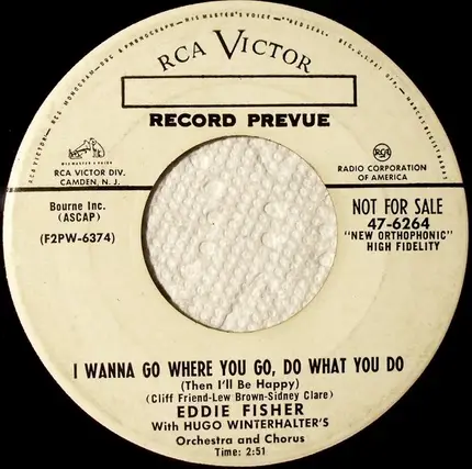 Eddie Fisher - Magic Fingers / I Wanna Go Where You Go, Do What You Do (Then I'll Be Happy)