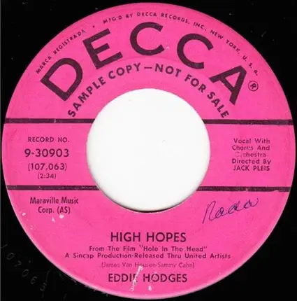 Eddie Hodges - High Hopes / Don't Dance On Momma's Rug