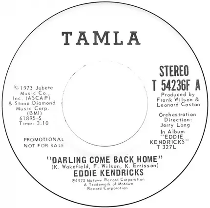 Eddie Kendricks - Darling Come Back Home
