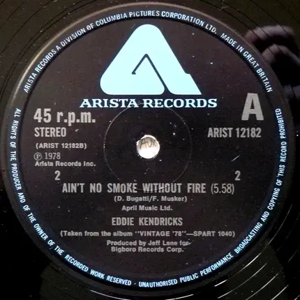 Eddie Kendricks - How's Your Love Life Baby / Ain't No Smoke Without Fire