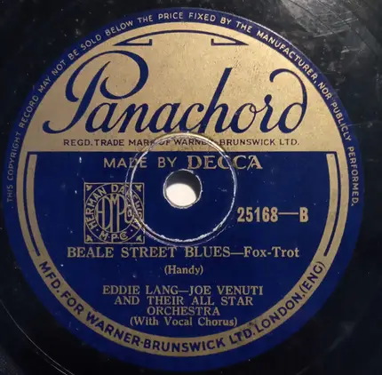 Eddie Lang-Joe Venuti And Their All Star Orchestra - After You've Gone / Beale Street Blues