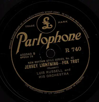 Eddie Lang's Orchestra / Luis Russell And His Orchestra - Walkin' The Dog / Jersey Lightning