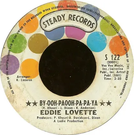 Eddie Lovette - By-Ooh-Paooh-Pa-Pa-Ya / You're My Girl