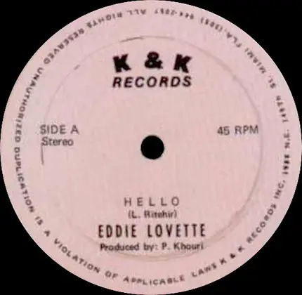 Eddie Lovette - Hello