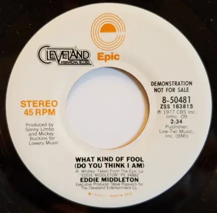 Eddie Middleton - What Kind Of Fool (Do You Think I Am)