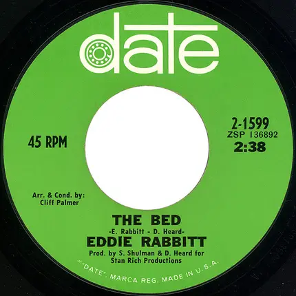 Eddie Rabbitt - The Bed / Holding On