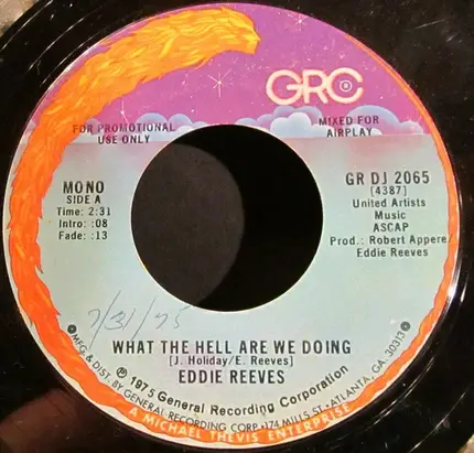 Eddie Reeves - What The Hell Are We Doing