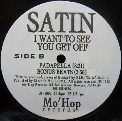 Eddie Satin - I Want To See You Get Off