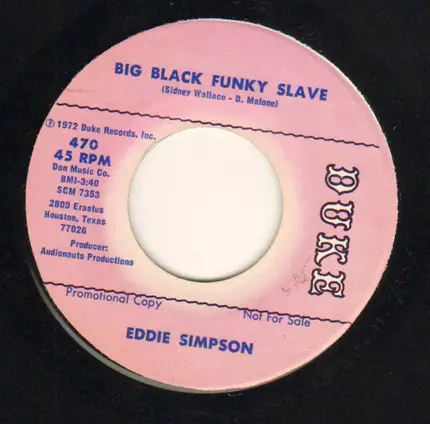 Eddie Simpson - Big Black Funky Slave / Lovin' Season