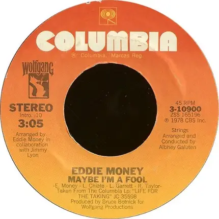 Eddie Money - Maybe I'm A Fool