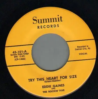 Eddie Gaines - Try This Heart For Size / Be-Bop Battlin' Ball