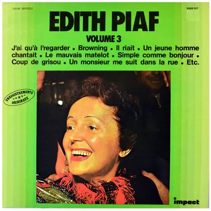 Edith Piaf - Volume 3