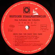 LP - Edith Piaf - Der Spatz Von Paris