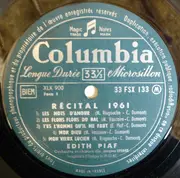 LP - Edith Piaf - Récital 1961