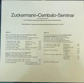 Edith Picht-Axenfeld - Zuckermann-Cembalo-Seminar