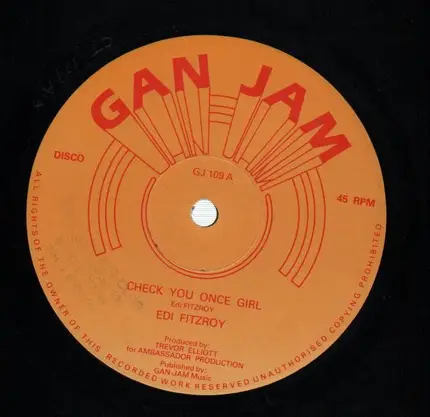 Edi Fitzroy - Check For You Once Girl