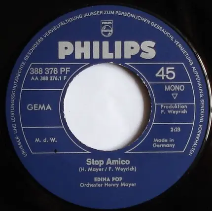 Edina Pop - Stop Amico / Holiday In Germany