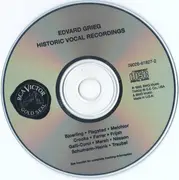 CD - Edvard Grieg - Jussi Björling , Kirsten Flagstad , Lauritz Melchior - Historic Vocal Recordings - Mono